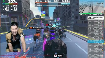 Zwift Race: Stage 1: NYC Showdown Times Square Circuit on Times Square Circuit in New York (390-510)