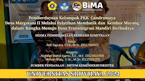 Pemberdayaan PKK Candramaya Margotani II OKU Timur melalui Pelatihan Membatik dan Kembar Mayang