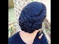 Natural Hair/Asymmetric Flattwist Protectivestyle Updo