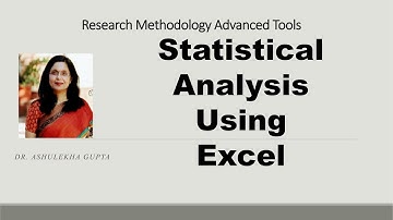 Statistical Analysis using Excel(excel)(example)(descriptive analysis)