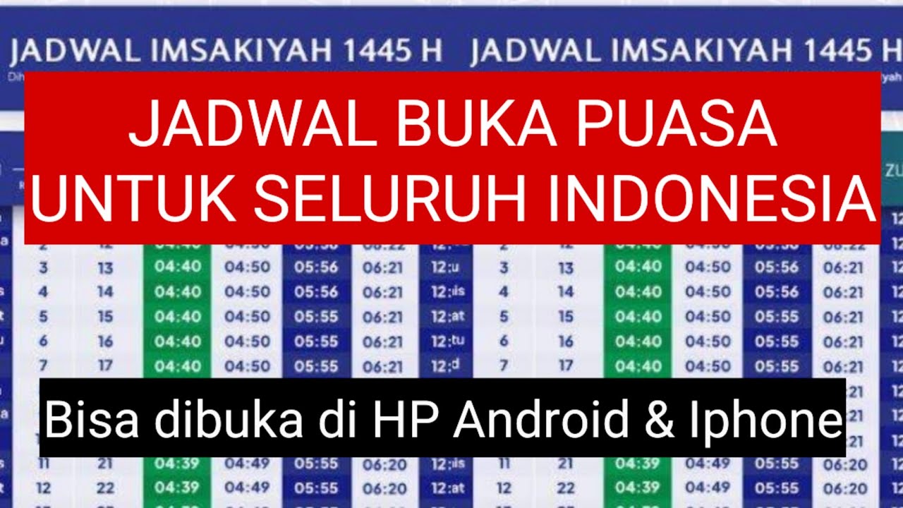 jadwal imsakiyah ramadhan 2024 & jadwal adzan magrib untuk seluruh indonesia download gratis