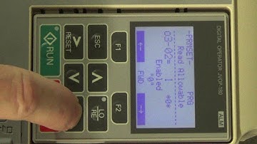 Yaskawa A1000 Copy Parameters to Operator Panel