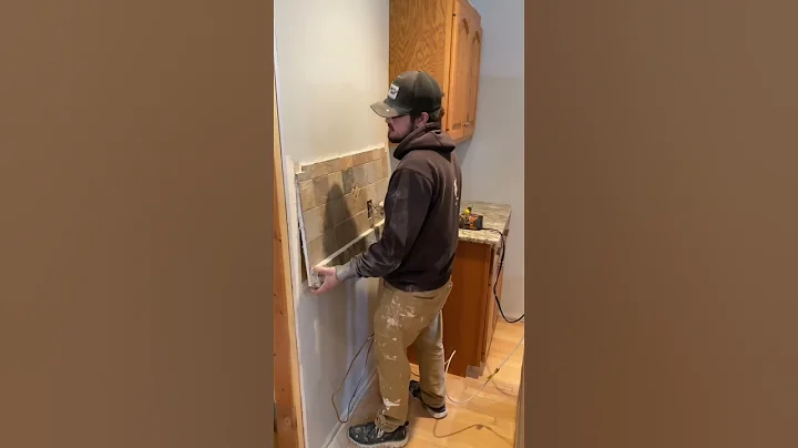 Dated Backsplash Removal! #shorts #realestate #handyman