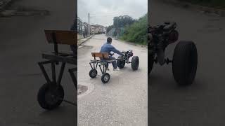 Çapa Makinesini Araba Lastiği Takarak Sürmek