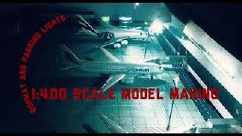 how to put lights on scale model runway and parking airport