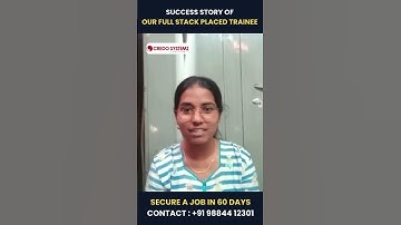 Best Full Stack Placement Training in Chennai | Credo Systemz #shorts #Success #credosystemz
