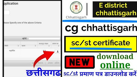 chhattisgarh sc st certificate download kaise kare, cg sc/st certificate download