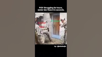 Senior vs Junior Developer 😂 #developermemes #codingmemes #funny #tester #comedy