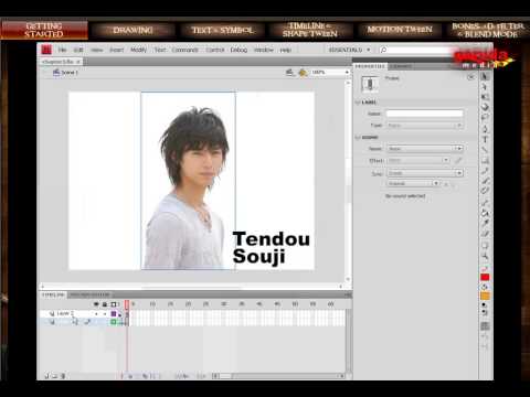 1 3 Interface Flash CS4 Belajar Adobe Flash CS4 Dasar - YouTube