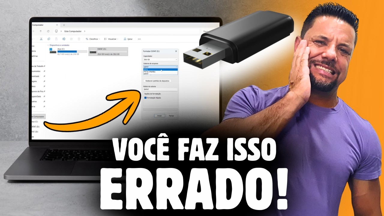 FAT32, exFAT ou NTFS? Pare De Formatar Seu Pendrive Do Jeito Errado!