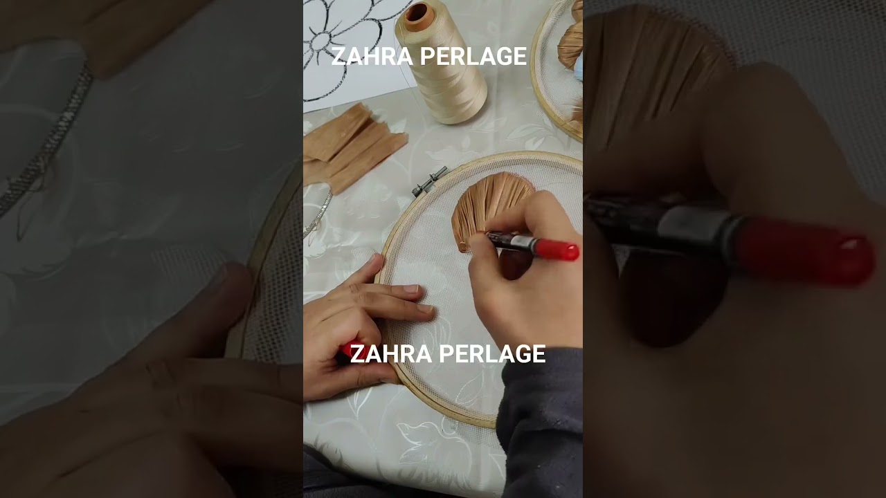 ZAHRA PERLAGE طريقة صنع وردة تاع العبايات 2026 