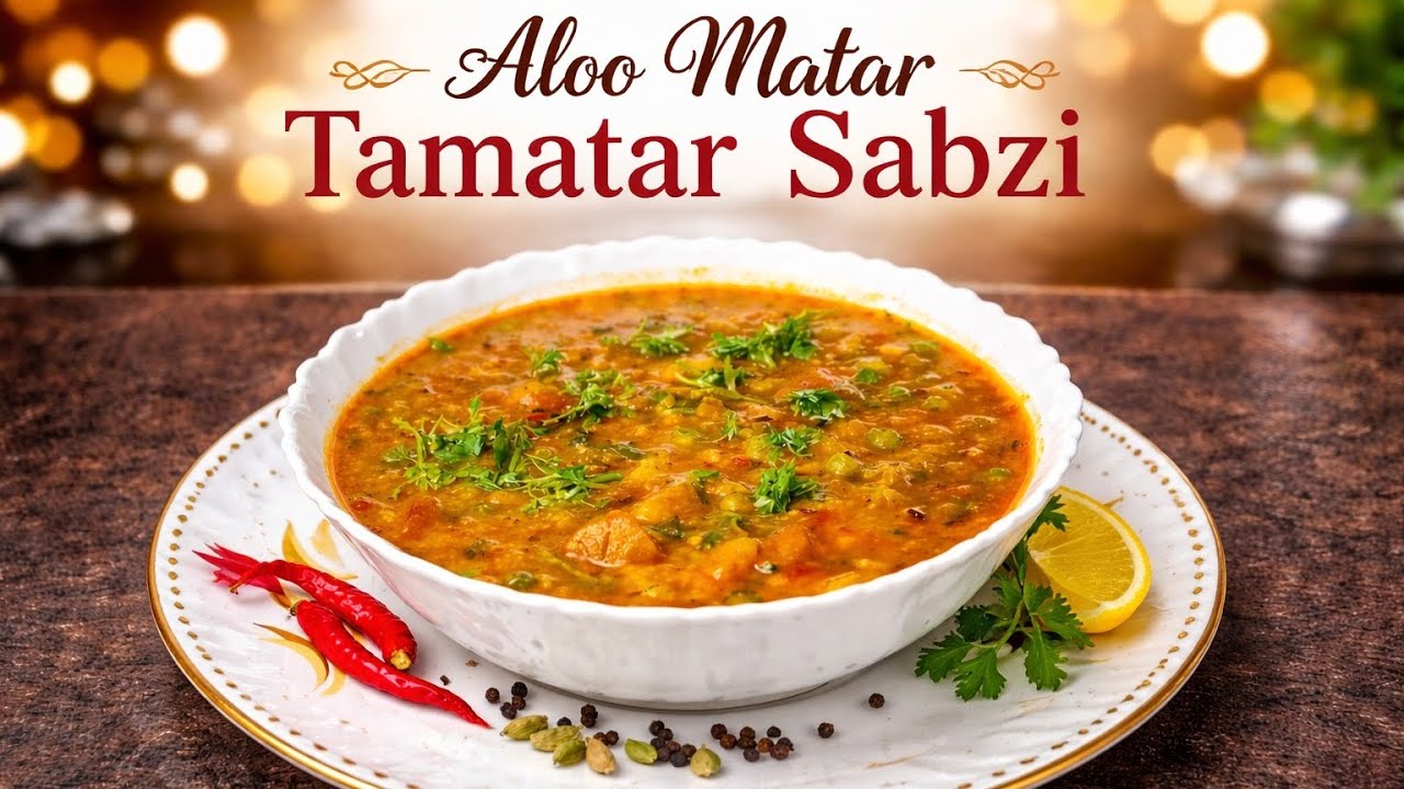 ALOO MATAR TAMATAR UP STYLE | #food #recipies #sabzirecipe #upstyle #homemade #cooking #yt #foodie