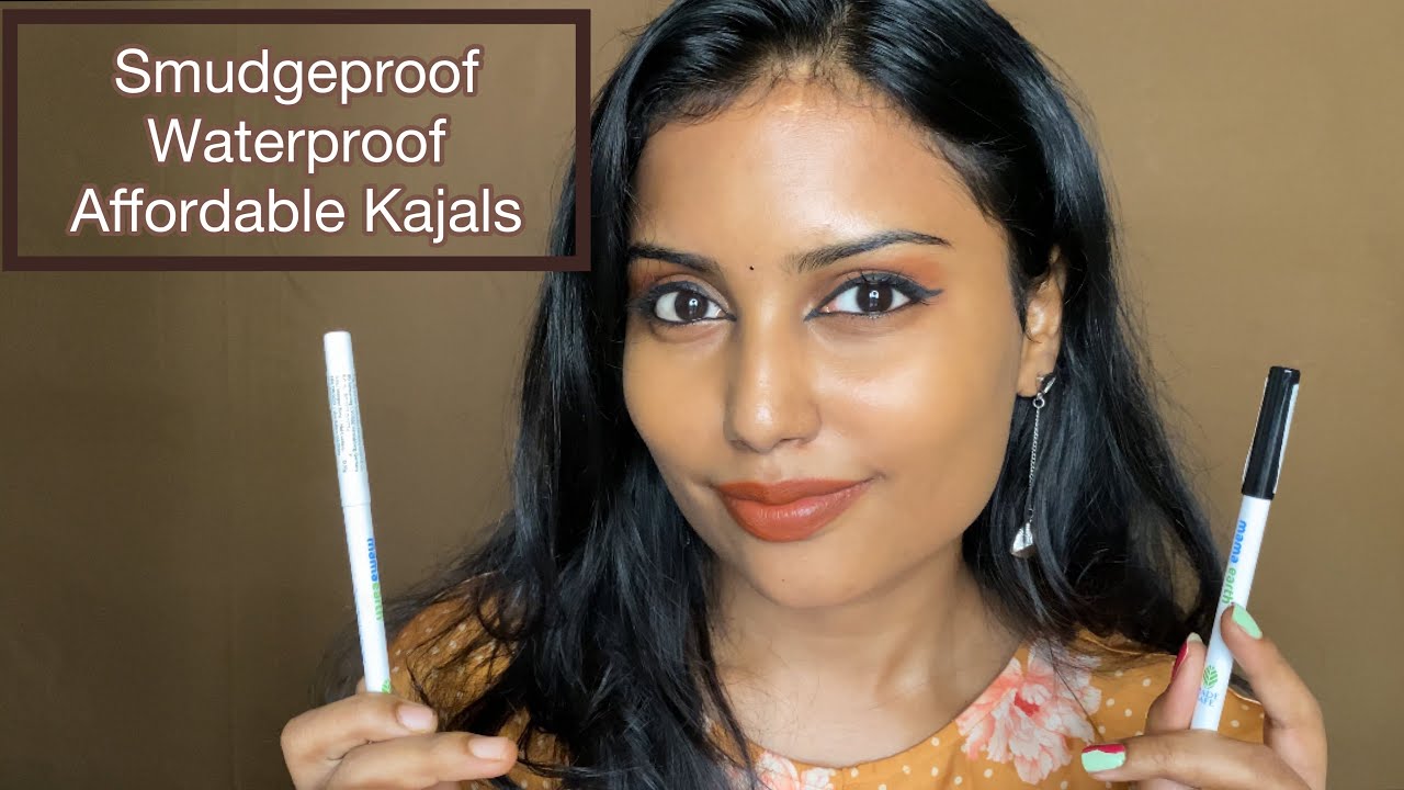 Mamaearth Kajal Smudgeproof , waterproof review Indian skin Brown