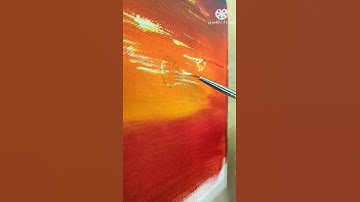 Easy sunset painting for Beginners | #shorts