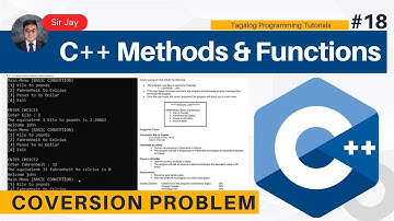 C++ Programming Tagalog #18 : SAMPLE PROGRAM using Methods and Functions | Sir Jay