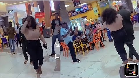 PROPOSAL GONE WRONG! Nigerian Man Chop Hot Slap for Proposing To His Babe in Mall