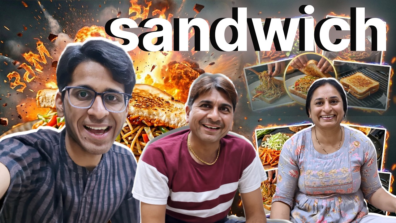 કાલેથી બોર્ડની પરીક્ષા 📚 પણ આજે સેન્ડવીચની મજા 🥪😋