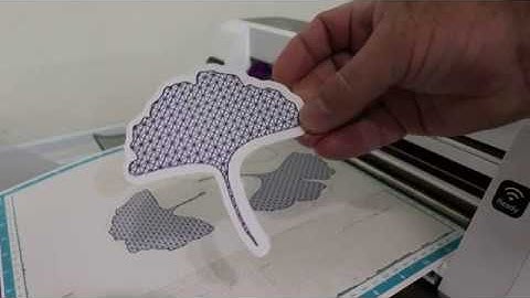 Scan n Cut  Draw Fill Pattern and Cut  Ginko Leaves