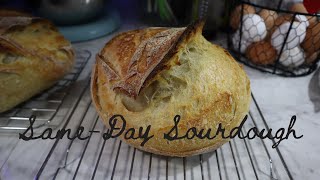 Master Sourdough Bread In Just One Day with this recipe! Step-by-step #samedaysourdough #sourdough