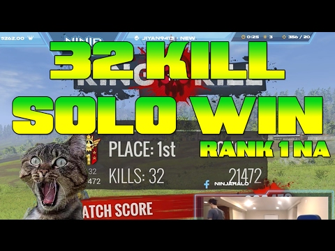 32 kill solo win rank 1 na h1z1 youtube