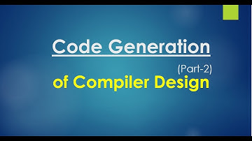 Code Generation part-2