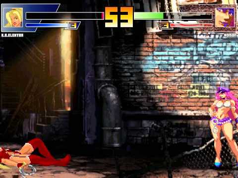 Random Mugen Battle-  K.B.  Elektra vs. Poison