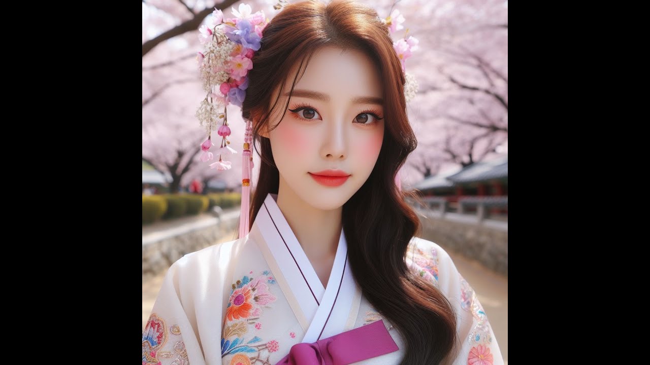 Ai ArtㅣA Korean woman in hanbokㅣ#bingai - YouTube
