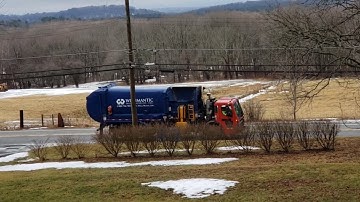 Willimantic Waste Paper Mack LR Picking Up Recyclables in Tolland
