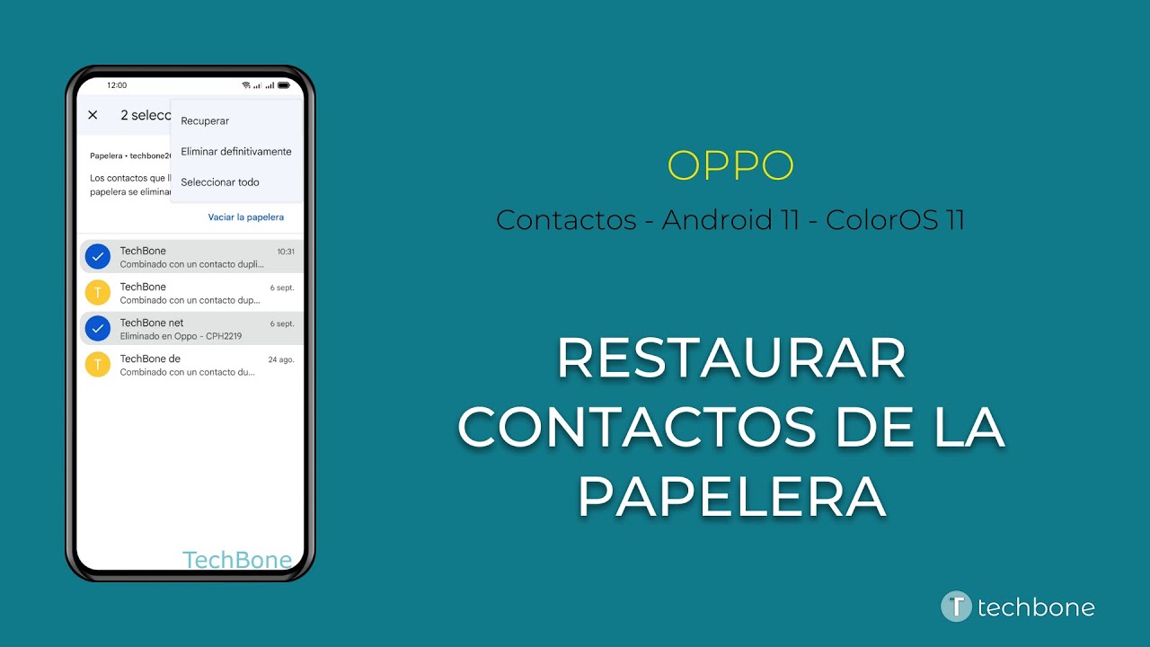 Restaurar Contactos De La Papelera Oppo Android 11 Coloros 11 