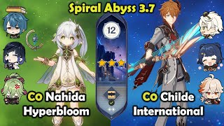 Nahida Hyperbloom & Childe International | Espiral del Abismo 3.7 | 9 estrellas | Genshin Impact