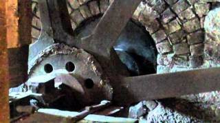 Cricklepit Mill in action making flour using water power.wmv