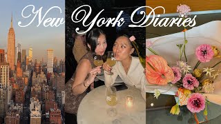 NYC VLOG| Engagement story, skincare routine, cafe date, Mejuri diamond sale&amp; celebrating w/ friends
