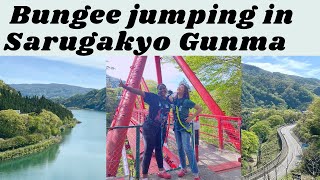 FIRST TIME BUNGEE JUMPING AT SARUGAKYO | ONE NIGHT STAY IN GUNMA AND NATURAL HOT SPRING 猿ケ京バンジージャンプ