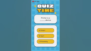 Computer Quiz: Output, Input, or Processing?  #bitwise299 #BitWise #computerscience