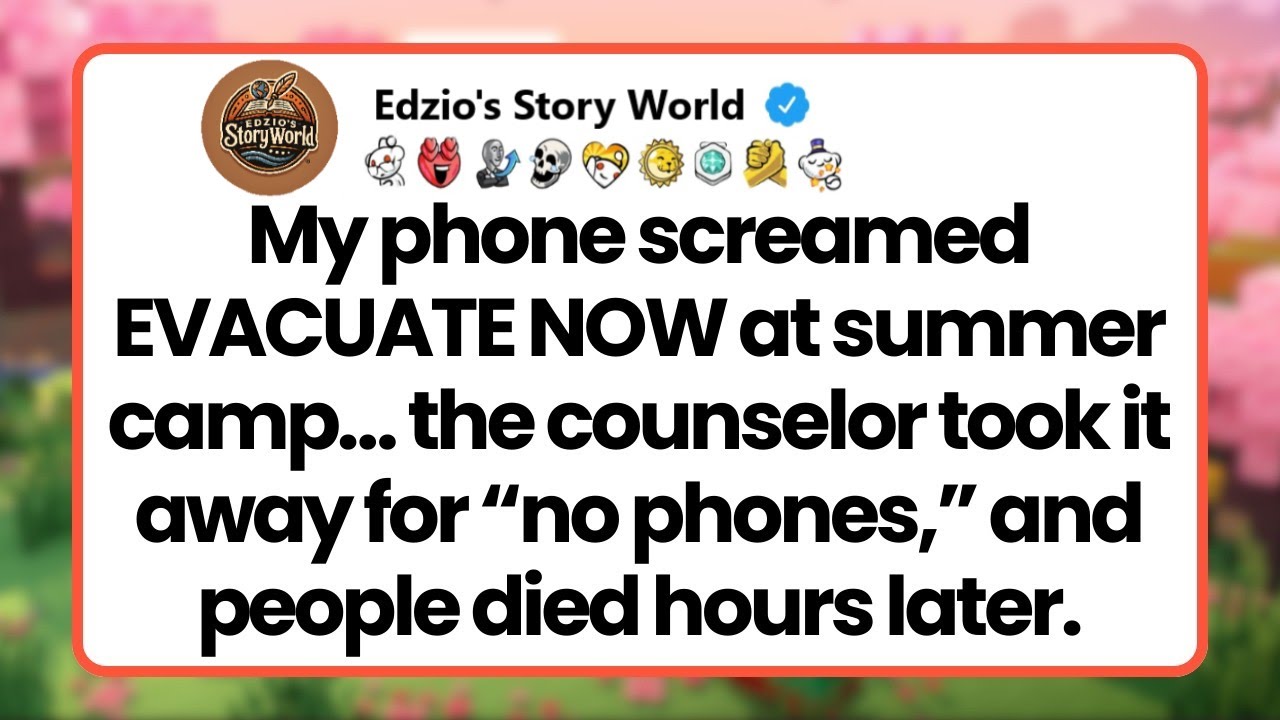 My phone said "Emergency Alert: Evacuate Now," but the camp counselor took it and said, "No phones.”