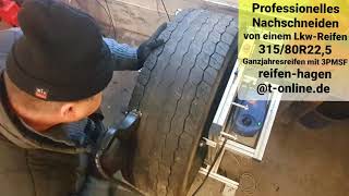 Lkw-Reifen nachschneiden | Regrooving Truck Tyres - bei Reifen Hagen in Aichach