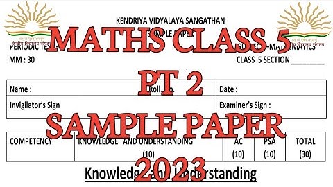 kv class 5 maths pt-2 sample paper #ncert #maths #pt2 #pt-2 #kvs #kvpt2 @KVS360