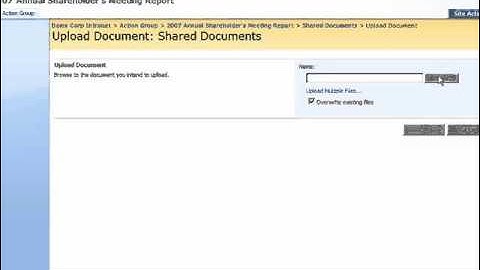 SharePoint Shepherd 2007 - Create A Document Workspace On A Team Site