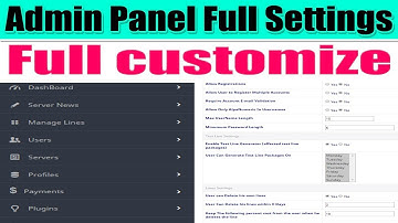 cccam admin panel full settings full customize Full tutorial