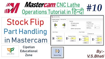 Stock Flip for CNC Lathe in  Mastercam || Part Handling II Stock Flip Parameter || CNC Programmer