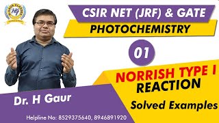 Photochemistry 01- Norrish Type I Reaction | CSIR NET And GATE Chemistry