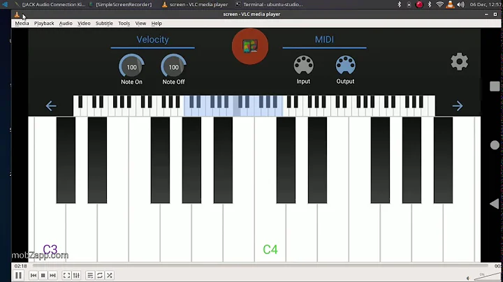 How to use your phone / tablet as a MIDI keyboard through jack audio connection kit
