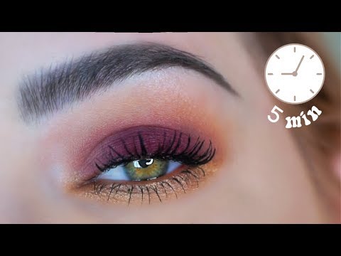 EASY 5 Minute Eyeshadow Tutorial 🦚 ☕ Natural Lust Palette