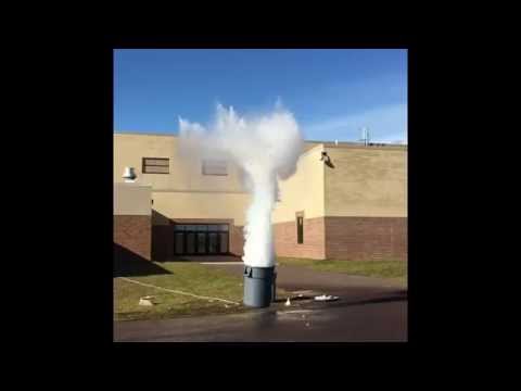 Schoolyard volcano with Houghton Middle School