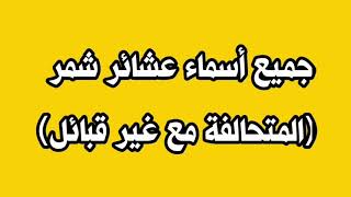 أسماء جميع عشائر شمر المتحالفة مع غير قبائل في العراق 🇮🇶