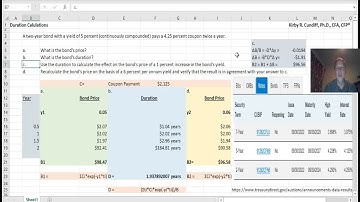 Duration, Bond Prices, and Yields (Hull, Interest Rates)