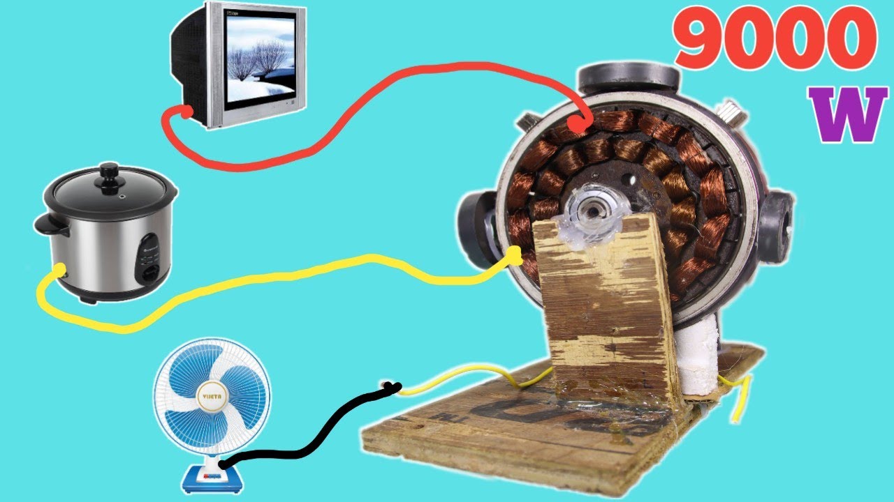 I Make 9000W Powerful 230V Elctric Generator at Home Using