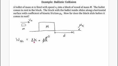Example - Bullet fired into a block