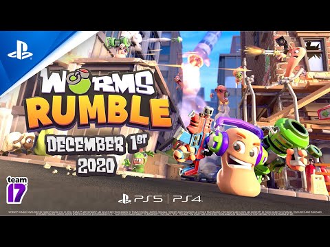 Worms Rumble | Ролик с датой выхода и анонсом бета-версии игры (субтитры) | PS4
