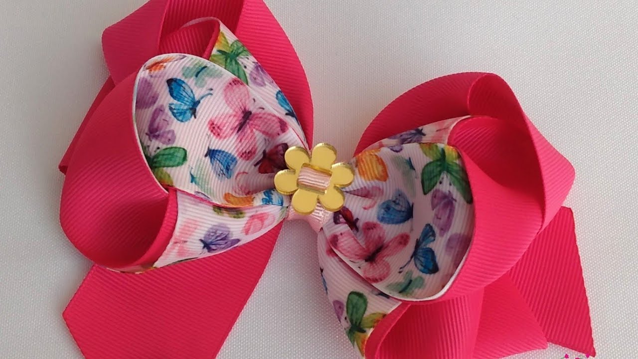 LAÇO ELIS 🎀 Pap -Diy Ribbon Bow 🎀 Jaqueline Kelle - YouTube